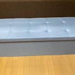 収納　ソファ　ベンチ　ブルー　水色の画像
