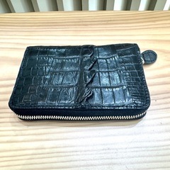 【未使用】本クロコダイル製　ミニ財布　ミニウォレット　QVC