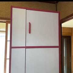 3月末処分昭和レトロ 収納キャビネット 176x57x50 ポップの画像