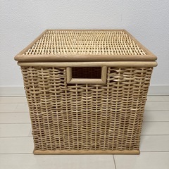 【取引中】無印良品　ブリ材角型バスケット・特大