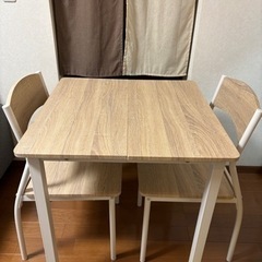ダイニングテーブルセット(2人用)差し上げます！！