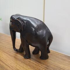 象　置物　木彫りの画像