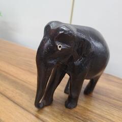 象　置物　木彫りの画像