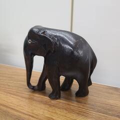 象　置物　木彫りの画像