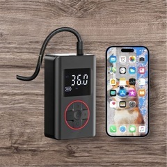 新品・電動空気入れ 充電式 4000mAh 最大圧力150PSI...