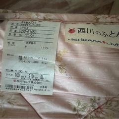 西川 布団 シングル ロング 羊毛の画像