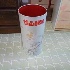 【無料】レトロなゴミ箱◆電車の絵や路線図入り◆鉄オタ必見の一品！の画像