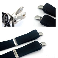 サスペンダー メンズ レディース レトロ フォーマル 古着 Y字 バンド 黒 の画像