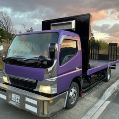 H15年　マリ割り　キャンター　積載車　4M51 車検あり