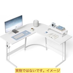 L字デスク ホワイト 美品の画像