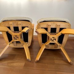 座面回転式ダイニングチェア　2脚セットの画像