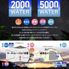 未使用 UJack エントリードームテント グランドシート ユージャック キャンプ アウトドア テント ドームテントの画像