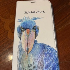 iPhone15proハシビロコウの手帳型スマホケースの画像