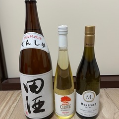 田酒 特別純米酒 1.8L＋津軽りんごシードル＋ワイン　三本