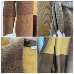 🌸500円商品✖️3つで1000円❗️ MOUSSY マウジー　BLOCKINGKNITLONGカーディガン ブラウンの画像