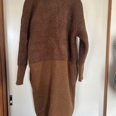 🌸500円商品✖️3つで1000円❗️ MOUSSY マウジー　BLOCKINGKNITLONGカーディガン ブラウンの画像