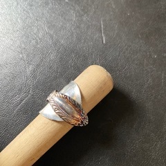 ハンドメイドリング　シルバーアクセサリー　スプーンリング　手作り指輪