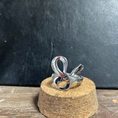 ハンドメイドリング　シルバーアクセサリー　スプーンリング　手作り指輪