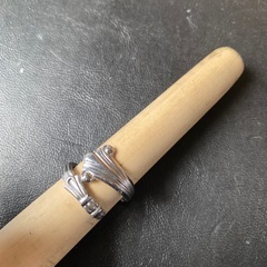 ハンドメイドリング　シルバーアクセサリー　スプーンリング　手作り指輪