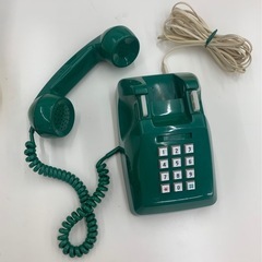 【動作品】　昭和レトロ　緑電話の画像