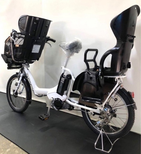 1都4県全域送料無料　業界最長1年保証 電動アシスト自転車　ブリヂストン　20インチ 子供乗せ　3人乗り 白色　g1217