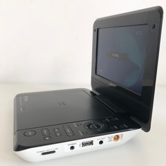 【中古品】SONY ソニー 7V型 ポータブルDVDプレーヤー ホワイト DVP-FX780 WC 2012年製 車用アダプター付き  映像機器の画像