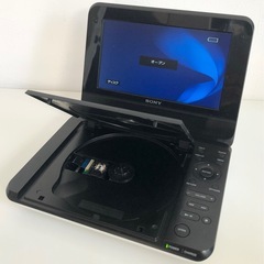 【中古品】SONY ソニー 7V型 ポータブルDVDプレーヤー ホワイト DVP-FX780 WC 2012年製 車用アダプター付き  映像機器の画像