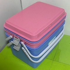 収納ボックス(ACE)蓋付き　持ち手付き　2個セットの画像