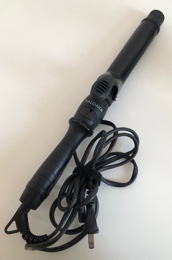 【中古品】SALONIA サロニア ヘアアイロン コテ32mm SL-008AB ブラック ヘアケア用品 美容家電