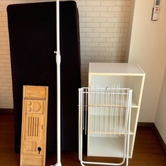 【無料】ベッドマット／カラーボックス／洗濯干し