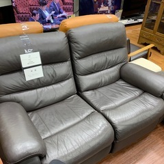 【軽トラ無料貸し出し】【ニトリ】【電動リクライニング2人掛けソファー】【トレファク所沢店】 の画像
