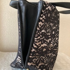 未使用品黒いレースのトートバッグ　バッグ　トートバッグの画像