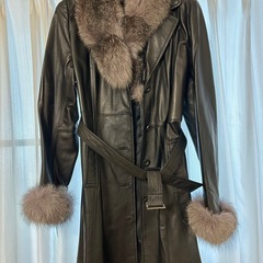 BALMAN羊革トレンチコート