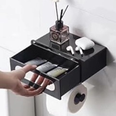 【2個セット】2連 トイレットペーパーホルダー 紙巻器 タオル掛け 賃貸 多用途の画像