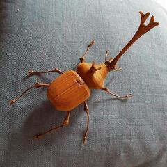 竹細工　木製　カブトムシ　リアル　格好いい　