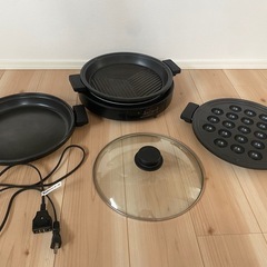 無印良品　ホットプレート&たこやきプレートの画像