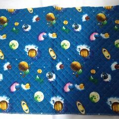 【未使用】キルティング生地　惑星（約50cm✕39cm）の画像