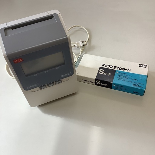 マックスERー80S2  タイムカードレコーダー＋タイムカード（93枚）