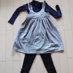 ハンドメイドワンピース　110cm〜120cmくらいの画像