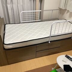 収納付きシングルベッド