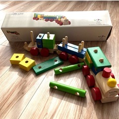 キッズスクエア♪箱付美品♪木製知育玩具セットの画像