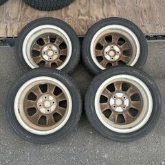 SUZUKI スズキ 純正アルミホイール 14×4.5J +50 4H 100 ノーマルタイヤ 165/55R14 4本セット エブリイワゴン/ワゴンRの画像