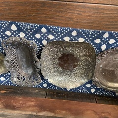 アンティーク　銀シルバープレート　皿4つ