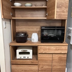 幅116cm】食器棚 LOWYA ナチュラルカラー