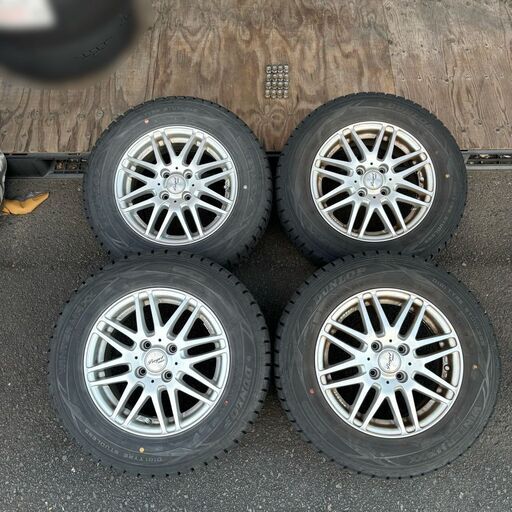 PROGET ROXCY PCD100 14インチ5.5J PROGET ROXCY 5.5J-14 4穴 PCD100 4本+185/70R14 スタッドレスアルミ