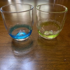 琉球ガラス　グラス　青and緑
