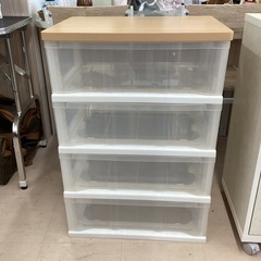 美原店　ウッドトップチェスト　4段　衣類収納