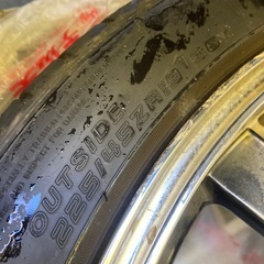値下げ済み！225 45 ZR19 エスティマ等に　タイヤ高年式！4本セットの画像