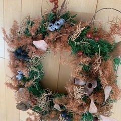 クリスマスリース　ナチュラルリース　30cmの画像