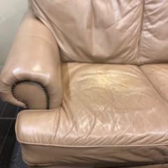 値下げ＊革製ソファ＊クラッシックソファ＊3人掛けソファの画像